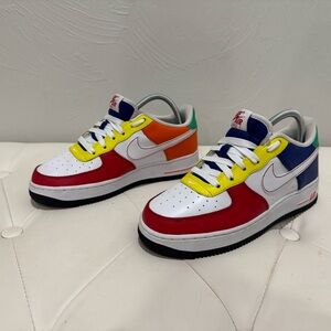 Nike Air Force 1 Low Multicolor Leather Sneakers